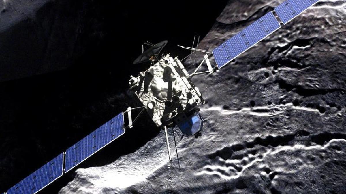 Ende Einer Weltraum Mission Sonde Rosetta Landet Auf Kometen