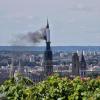 Brand Im Turm Der Kathedrale Von Rouen