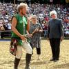 Gauklerkönig Ruven Nagel mit Andrea Kümpfbeck und Luitpold Prinz von Bayern.