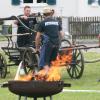 Eine historische Einsatzübung mit Gerätschaften aus dem Jahr 1887 präsentierten die Kameraden der Feuerwehr. 