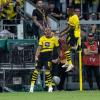 Donyell Malen (l) traf spät zum umjubelten 1:0 für Borussia Dortmund.