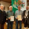 Ehrungen standen beim Schützenverein Jägerblut Handzell an (von links): Herbert Hackenberg, Ludwig Sauerlacher, Herbert Obeser und Josef Sigl.  	