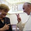 Papst Franziskus empfängt Bundeskanzlerin Angela Merkel zu einer Privataudienz im Vatikan.