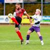 Klare Sache: Tom Kaufhold (rechts) und der VfR Neuburg II besiegten den SC Feldkirchen (Oliver Pallmann) mit 4:0. Foto: Daniel Worsch 