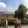 In Nordendorf fing am Donnerstagnachmittag der Dachstuhl eines Gebäudes Feuer. 