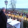 Am Grubethaus feiert der evangelische Pfarrer Winfried Stahl an Heiligabend einen Waldgottesdienst unter freiem Himmel.
