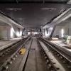 Im 450 Meter langen Straßenbahntunnel unter dem Hauptbahnhof wurden 1150 Meter Gleise verlegt.