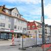 Die Bürgermeister-Aurnhammer-Straße auf Höhe des ehemaligen Förg-Hauses mit Blick in Richtung Osten: hier die aktuelle Situation.