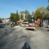 Voll im Gange sind die Straßensanierungsarbeiten an der Lichtensteinstraße  in Krumbach. 