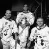 Die Astronauten der Apollo-8-Mission 1968: James Lovell (l-r), William Anders und Frank Borman.