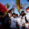 Jetzt auch gute Stimmung beim Rohstoffgeschäft mit Katar. Fußball-Fans bei der WM in dem Emirat. 