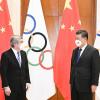 Xi Jinping, Präsidenten von China, trifft Thomas Bach, Präsident des Internationalen Olympischen Komitees (IOC).