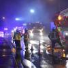 Fünf Feuerwehren aus Hiltenfingen, Langerringen, Schwabegg, Bobingen und Schwabmünchen waren bei dem Brand in einer Lagerhalle in Hiltenfingen im Einsatz.