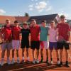 Die Riedlinger U18: (von links) Timo Mitlehner, Tobias Liedl, Fabian Glas, Trainer Marcus Wiest, Simon Dommer, Julian Plewka und Joshua Schmitz.