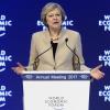 Die britische Premierministerin Theresa May spricht auf dem jährlich stattfindenden Weltwirtschaftsforum in Davos.