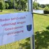 Der Badeweiher bei Kaisheim ist gesperrt, weil das Gewässer möglicherweise verunreinigt ist.  	