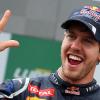 Alle guten Dinge sind drei: Sebastian Vettel freut sich über seinen dritten Titel. 