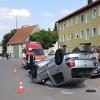 Unfall auf der Hauptstraße von Aystetten.