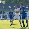 Stefan Simonovic (weiß) und der SV Cosmos Aystetten verloren das Relegationshinspiel gegen den TV Erkheim 0:2. 