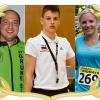 Wer wird Sportler der Monate September und Oktober? (von links) Sportschütze Viktor Baumbach (Grüne Eiche Schönbach), Ringer Dawid Walecki (TSV Aichach) und Läuferin Hannah Sassnink (LC Aichach). 