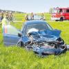 Bei einem Unfall in der Nähe des Weilers Lindgraben bei Horgau wurden zwei Personen verletzt. 