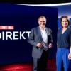 Moderator Jan Hofer und sein Premierengast  Annalena Baerbock in der Nachrichtensendung "RTL Direkt".