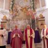 Pater Hans-Joachim Winkens Zweiter von links mit seinen Mitbrüdern aus dem Priesterhaus von links:  Bruder Norbert Kempf, Pater Friedel Weiland und Pater Wolfgang Held.