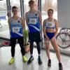 Allesamt neue persönliche Bestleistung errangen Lucas Wiedemann, Laurin Prasser und Magdalena Niederhofer (von links) bei den südbayerischen Meisterschaften in München. 	