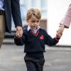 Der britische Prinz George, Sohn von Prinz William und Herzogin Kate, an seinem ersten Schultag im September 2017.