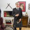 Auch den Fotografen Thorsten Jordan lichtete Peter Wilson ab. Zu Hause und mit seinem Acht-Yards „Red Hackle Tartan“: seinem Kilt.