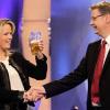 Stephanie zu Guttenberg bei Günther Jauch und "Wer wird Millionär?". 500.000 Euro und ein Bier nahm die Ministergattin mit.