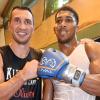 Wladimir Klitschko (links) bereitete sich 2014 beim „Stanglwirt“ in Österreich auf einen WM-Kampf vor. Einer seiner Trainingspartner: Anthony Joshua (rechts).