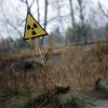 Ein Strahlenwarnzeichen steht in der Sperrzone um das explodierte Atomkraftwerk Tschernobyl auf einem Feld. Der vierte Block des sowjetischen Atomkraftwerks Tschernobyl war am 26. April 1986 bei einem missglückten Experiment explodiert. In Donauwörth findet am Dienstag eine Mahnwache statt.