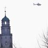 Ein Polizeihubschrauber war am Mittwoch in Lauingen im Einsatz.