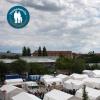 Beispielhaft für die provisorischen Unterkünfte in der Flüchtlingskrise 2015: Ein Zeltlager für Flüchtlinge in Dresden.