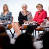 Ivanka Trump, IWF-Chefin Christine Lagarde, Bundeskanzlerin Angela Merkel, die Chefredakteurin der Wirtschaftswoche, Miriam Meckel und die niederländische Königin Maxima.