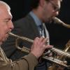 Valery Ponomarev, legendärer Trompeter der Jazzmessengers, und Fabio Devigili im Birdland.  	