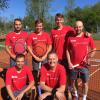 Die Herren 1 des TSV Pöttmes (hinten v. l.) Florian Wegele, David Potuzak, Radek Koudela, Tomas Novy (vorne v. l.), Markus Braun und Fritz Schmidt.  	