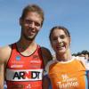 Frank Reinhard und Waltraud Christl gewannen die Einzelkonkurrenzen beim Kuhsee-Triathlon 2015.