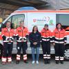 Sie kümmern sich um den Herzenswunsch-Krankenwagen in Schrobenhausen: die ehrenamtlichen Helfer (v.l.) Michael Neumann, Kevin Bradtke, Peggy Schwarz, Isabel von Großman und Sandra Heinzmann. 