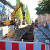Im September wurde die Schertlinstraße zur Großbaustelle. Auslöser war ein Leck an einer Gasleitung. Die Arbeiten sind beendet, doch ab Montag gibt es wieder eine Großbaustelle.