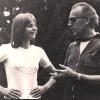 Augsburgs großes Sprinttalent Claudia Steger mit ihrem Vater Max Steger im Olympiajahr 1976. 	