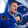 Matthias Maurer, deutscher Astronaut, spricht bei einer Pressekonferenz im Europäischen Astronautenzentrum (EAC) der ESA vor seinem Start der Mission "cosmic kiss" zur Internationalen Raumstation ISS.