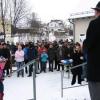 Vor dem Bürgerhaus in Adelzhausen hielt Bürgermeister Lorenz Braun seine dritte Neujahrsansprache. Foto: Karl Stöckner