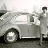 Der VW Käfer von Hans Berchtenbreiter aus Gersthofen auf einer Schwarzweiß-Aufnahme aus dem Jahr 1963.