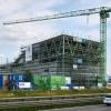 Baustelle Innovationspark: Ein imposanter Neubau entsteht an der B 17, nähe der WWK-Arena, mit dem Projekt "Weitblick 1.7"