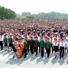 Weil südkoreanische Medien ein Kinderfest in Pjöngjang mit Veranstaltungen der Hitlerjugend verglichen droht Nordkorea mit Raketenangriffen.