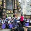 Unter der Leitung von Christoph Günzel gaben die Dasinger Musiker ein Konzert in der frisch renovierten Kirche Maria Birnbaum. Foto: Bernhard Hintermüller