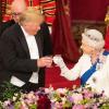 Prost! Queen Elizabeth II. und US-Präsident Donald Trump beim Staatsbankett im Buckingham Palace.