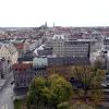 Der Blick von oben auf die Augsburger Innenstadt.                                  